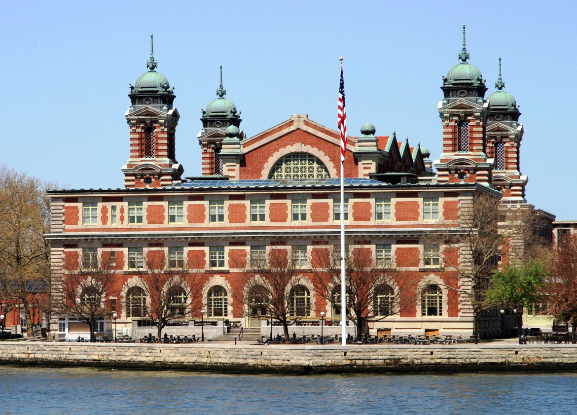 The Statue Of Liberty At Ellis Island