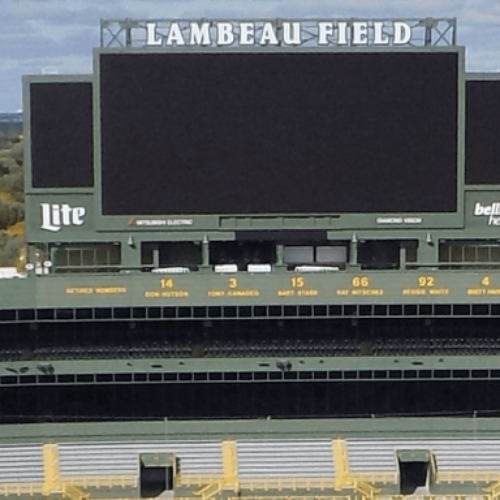I Finally Stood on the 50 Yard Line at Lambeau Field in Green Bay